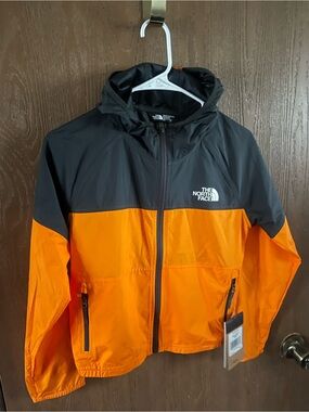 The North Face Kids Hooded Jacket - Orange and Black